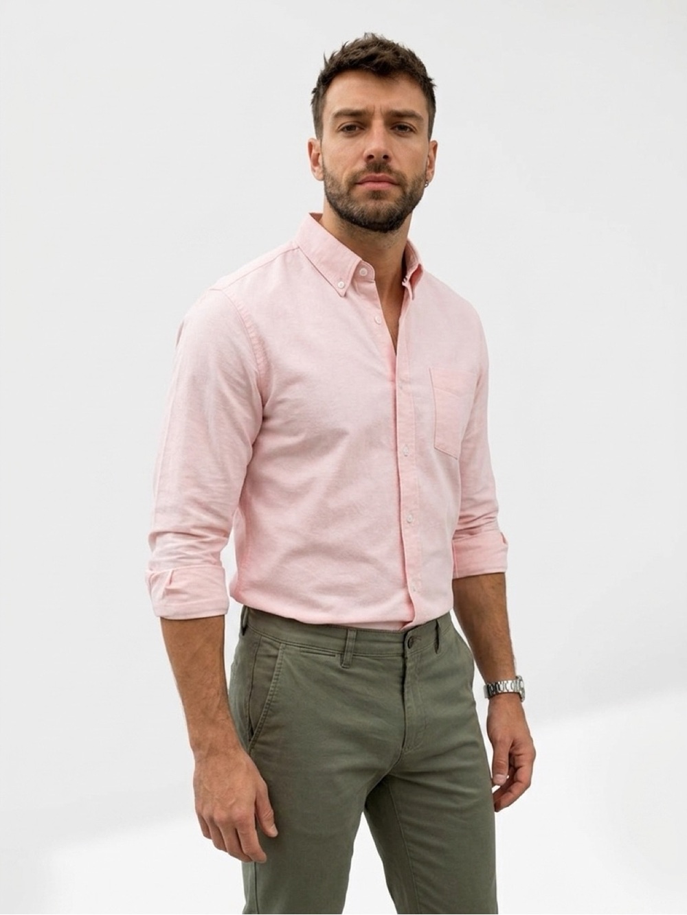 NWT Men's Button-Down Shirt in Pink size Large